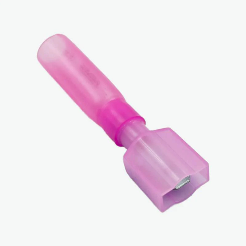 HMDFNY1.25-250 Brass Female Insulated Spade Joint Cable Wire Connector 0.5-1.5 sqmm (22-16 AWG) - Pink - Image 3