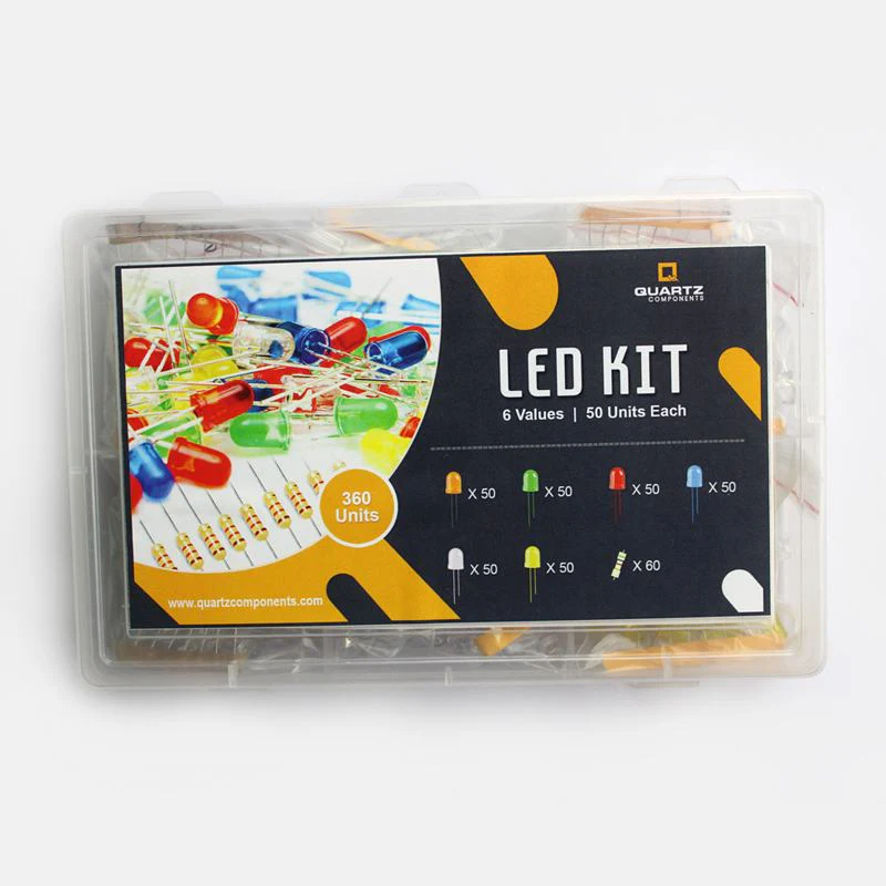 LED Kit - Combo of 6 Colours / 50 pcs Each with Free Resistors and Box - Image 2