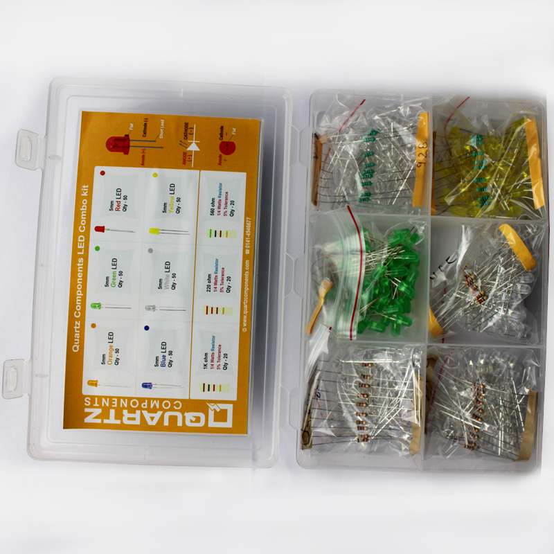LED Kit - Combo of 6 Colours / 50 pcs Each with Free Resistors and Box - Image 4