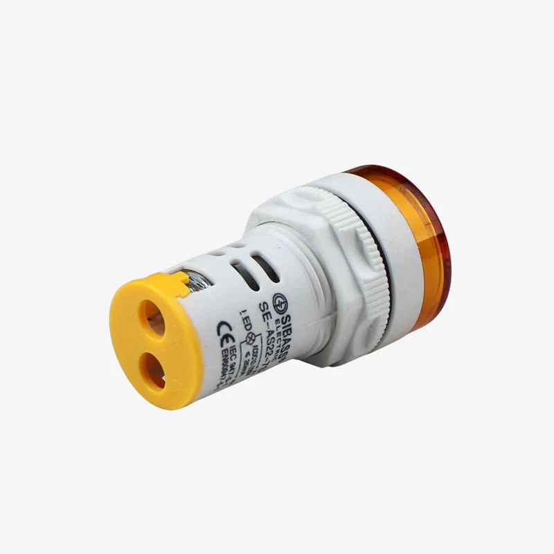 SIBASS SE-AS22-7S LED Indicator Panel Mount - 12VDC 220AC Yellow - Image 10