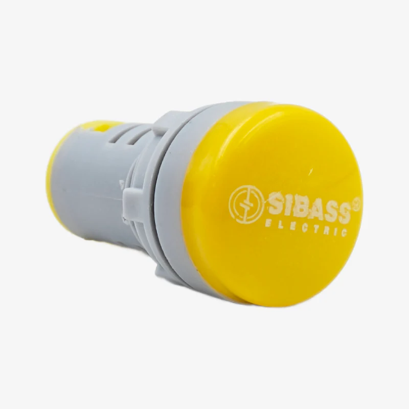 SIBASS SE-AS22-7S LED Indicator Panel Mount - 12VDC 220AC Yellow - Image 5