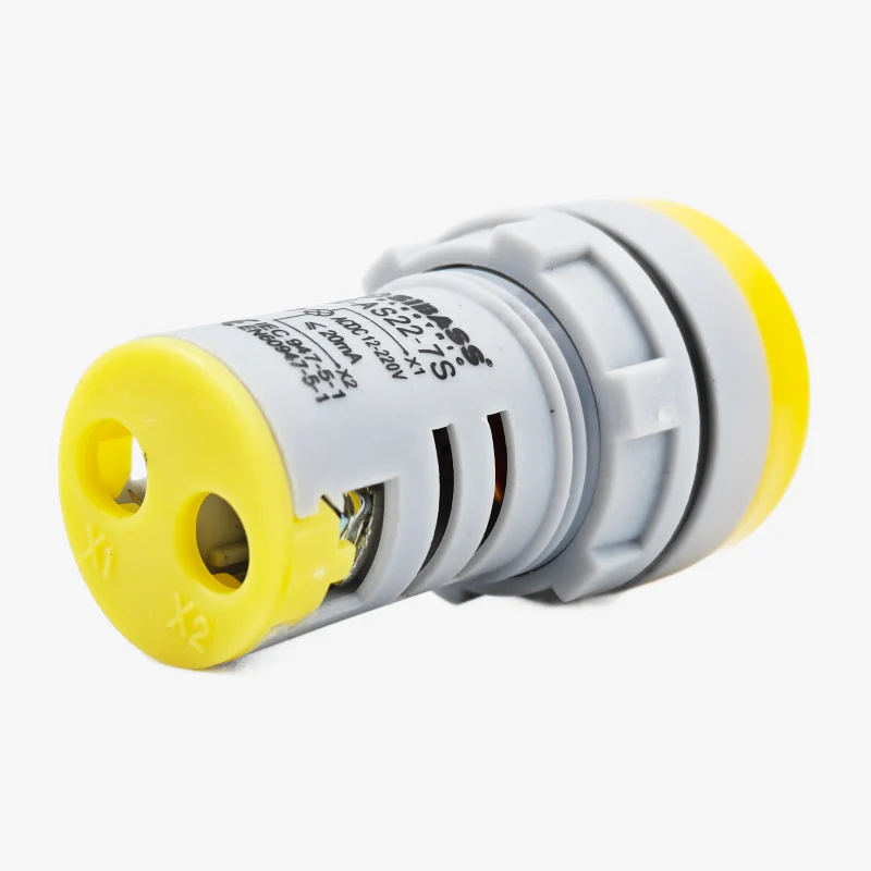 SIBASS SE-AS22-7S LED Indicator Panel Mount - 12VDC 220AC Yellow - Image 7