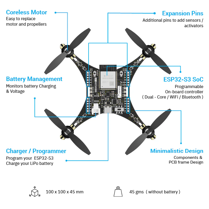 LiteWing - ESP32 DIY Drone Kit for Makers and Developers - Image 4