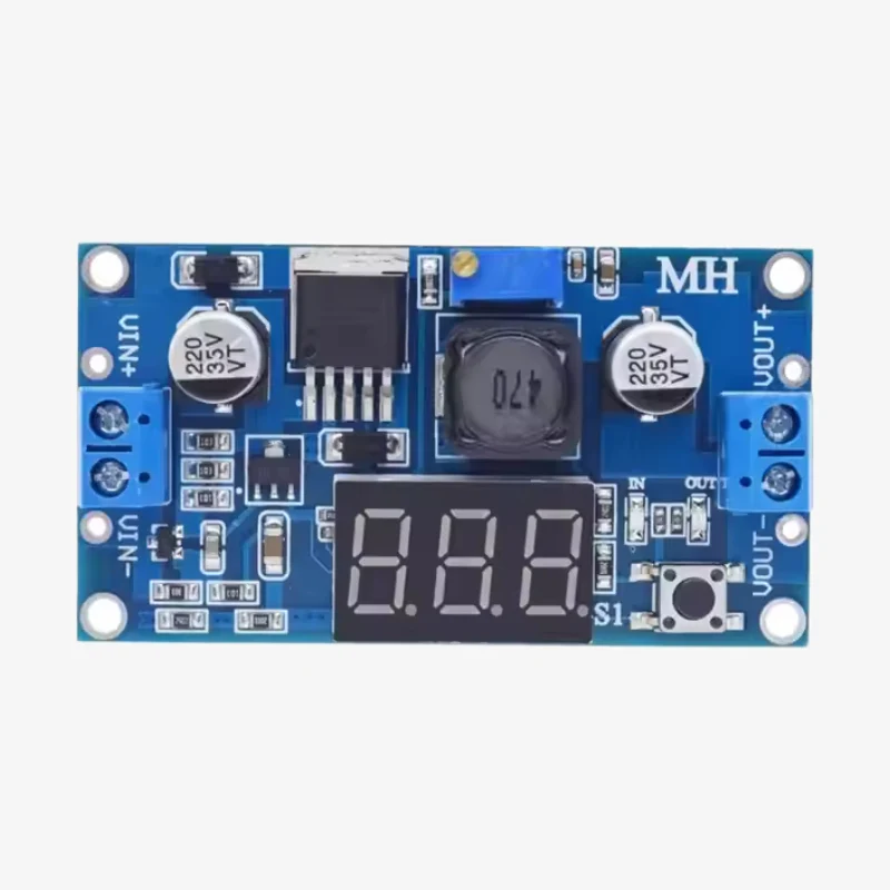 LM2596 2A Buck Step-down Power Converter Module DC 4-40V to 1.3-37V with LED Voltmeter - Image 2