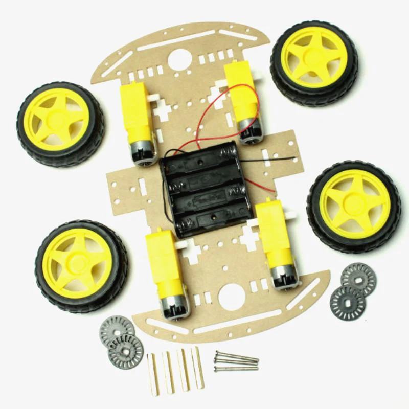 Longer Version of 4WD Double Layer Smart Car Robot Chassis - DIY Kit - Image 3
