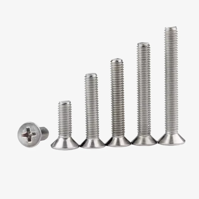 M3 X 15mm CSK Phillips Head SS202 Bolt (Pack of 10) - Image 3