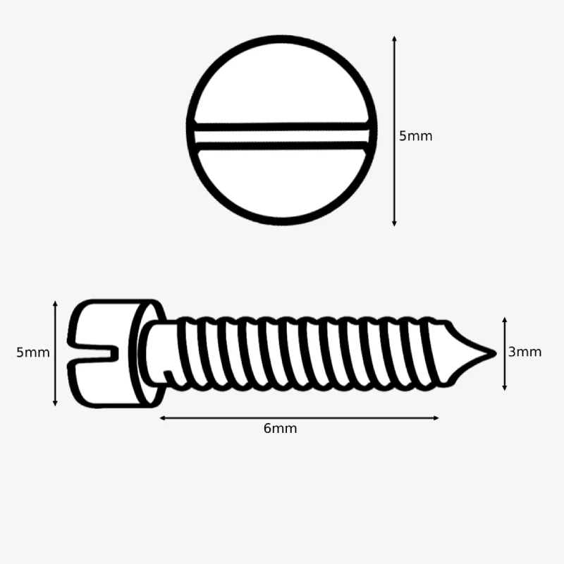 M3 x 6mm Nylon Cheese Head Screw (Pack of 5) - Image 2