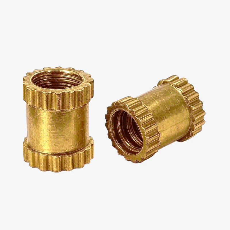 M3x8x4.2mm Brass Heat Set Threaded Round Insert Nut - 10 Pcs.