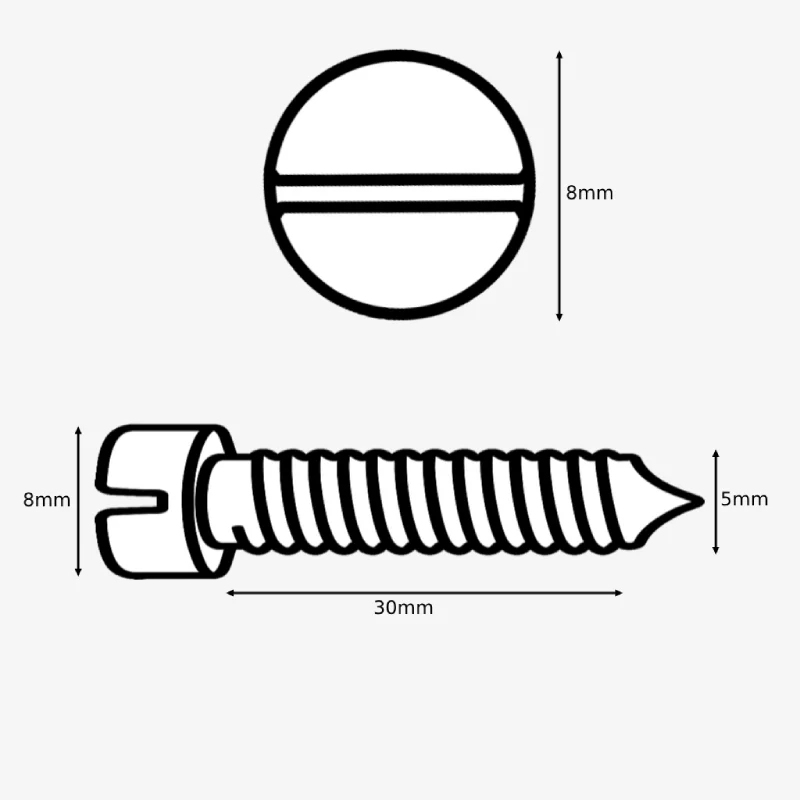 M5 x 30mm Nylon Cheese Head Screw - Image 3