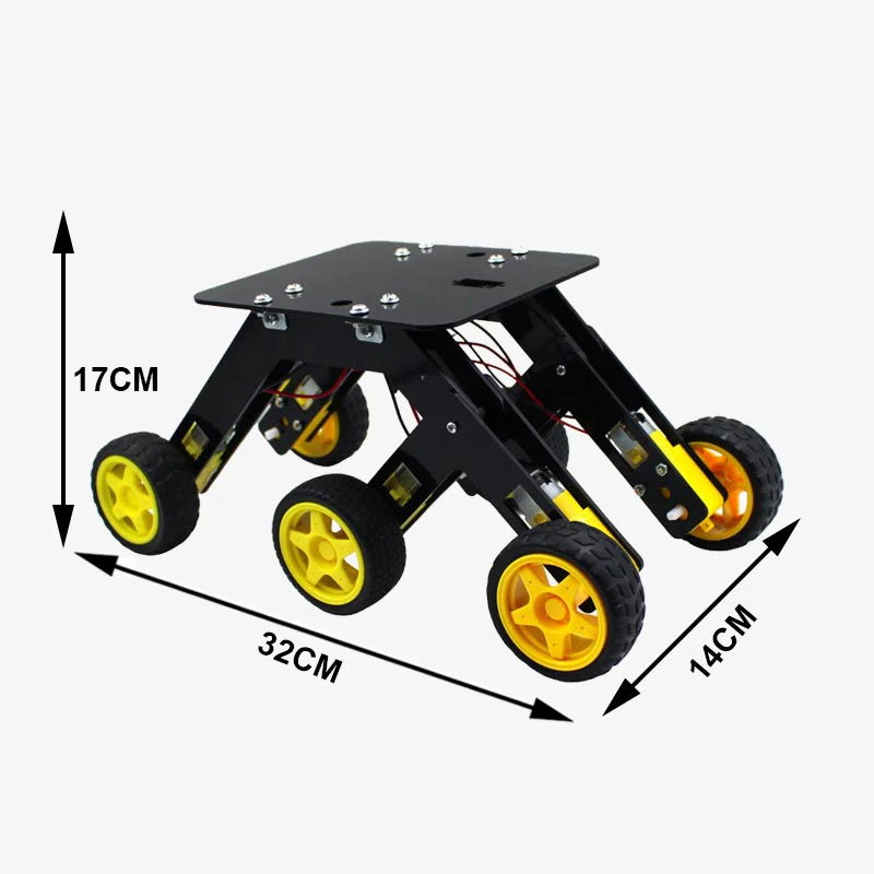 Mars Rover Robot DIY Kit with Acrylic Parts, Nuts and Bolts - 6WD Car for Robotics - Image 4