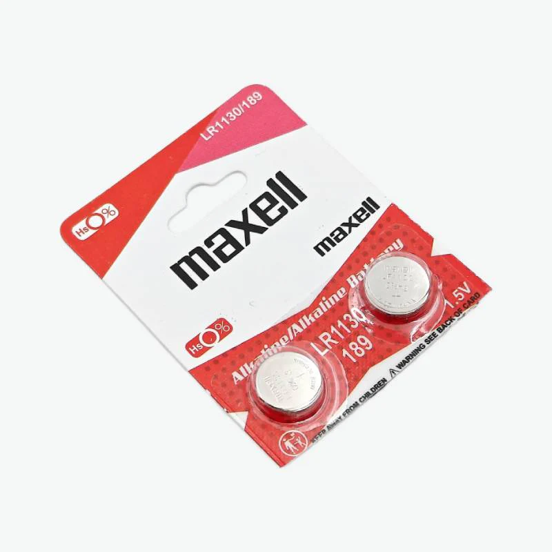 Maxell LR1130 1.5V Alkaline Button Coin Cell Battery (Pack of 2)