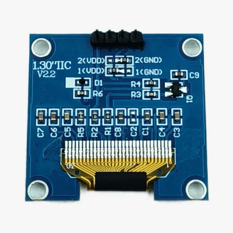 OLED Display 1.3 Inch I2C Interface / 4 Pin Blue SH1106 - Image 2