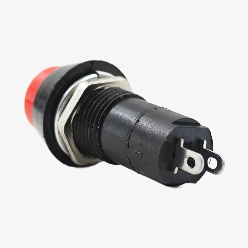 Red 12mm Round Push Button Self Locking/ Latching Switch - Non Momentary - Image 3
