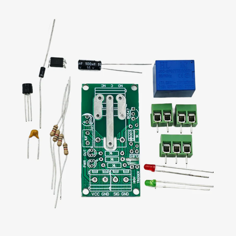 5V Relay Module with Optocoupler - Unsoldered Kit with PCB