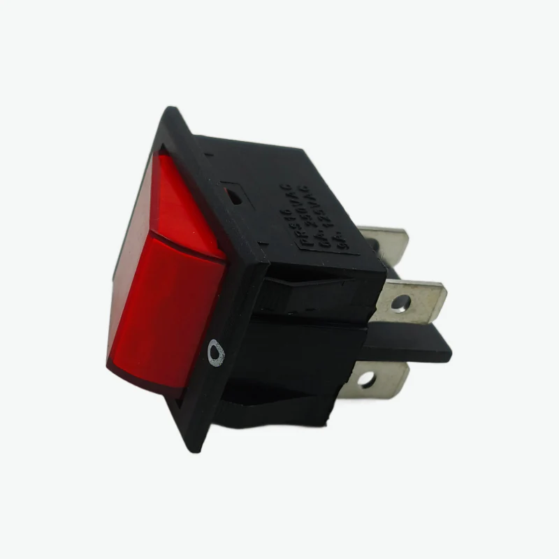4 Pin DPST Rocker Switch - 6A 250V AC (Illuminated Option) - Image 2