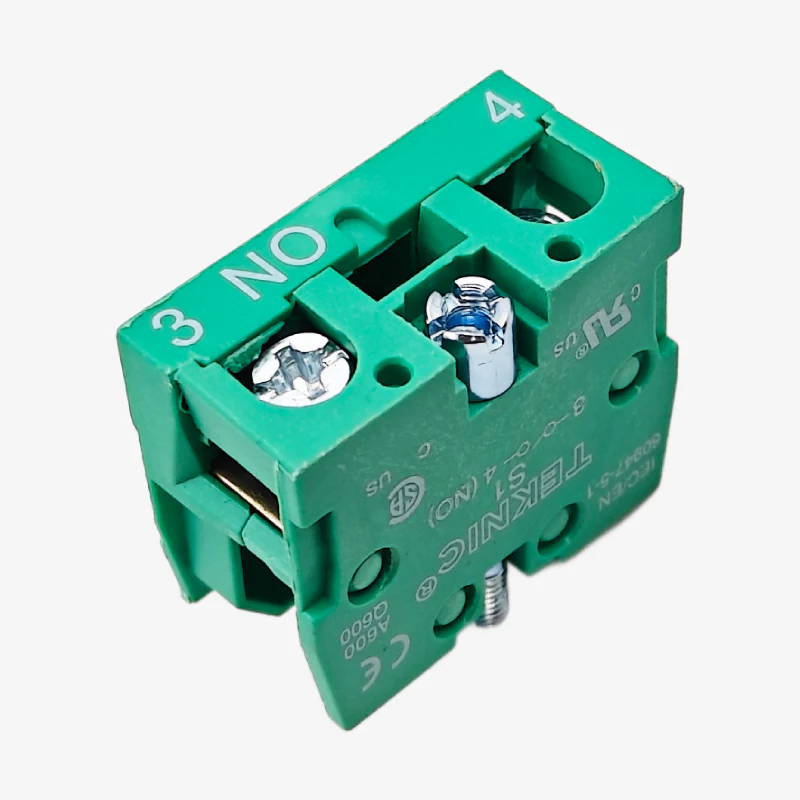 Ceyone ZB2-BE101 Green Push Button Contact Element For Elevator 22.5mm GREEN (NO) - Image 3