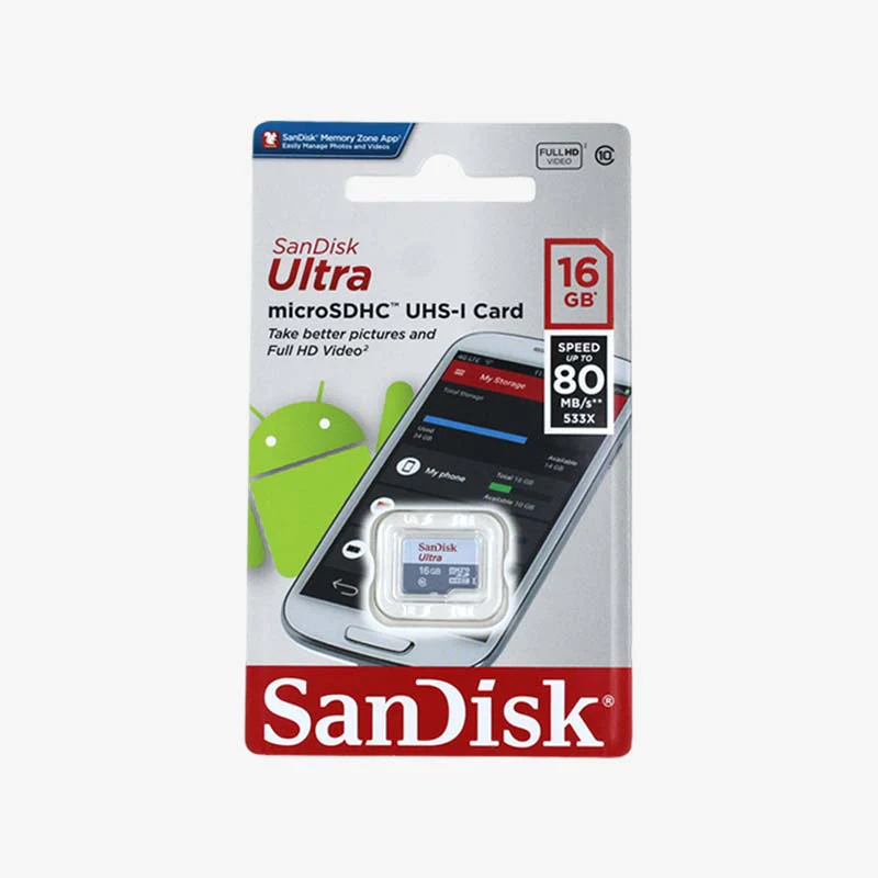Sandisk Ultra 16GB Micro SD Card - (Class 10) - Image 3