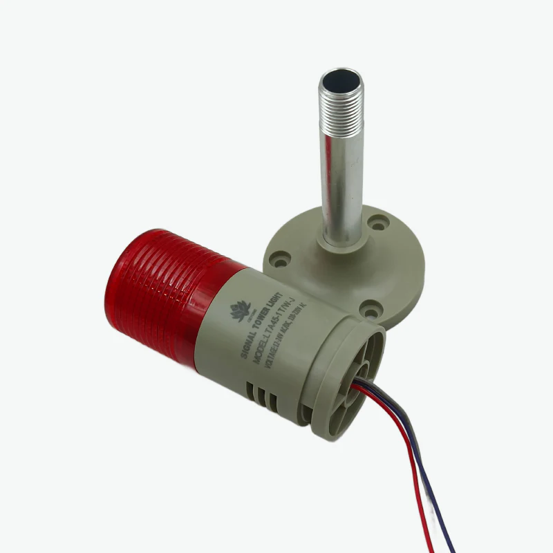 Signal Tower Light with Buzzer 1 Tier - Red LED, 24V/220V AC/DC - Image 3