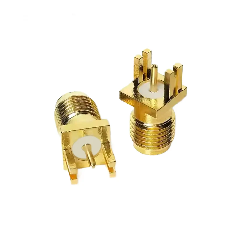 SMA Female Straight Edge PCB Mount Connector for 1.6mm PCB - Image 2