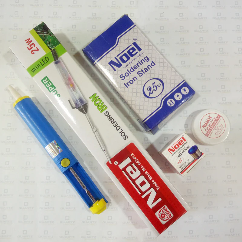 Soldering Kit (Soldering Iron with Stand, Flux, lead & Desolder pump) - Image 3