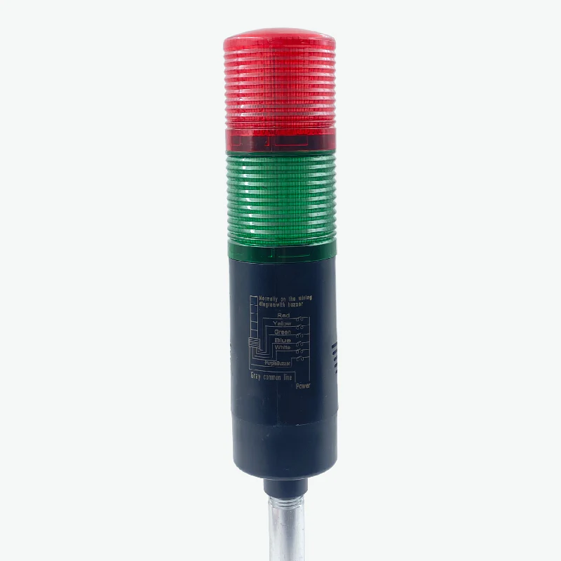 Signal Tower Light with Buzzer 2 Tier - Red and Green LED, 24V/220V AC/DC - Image 2