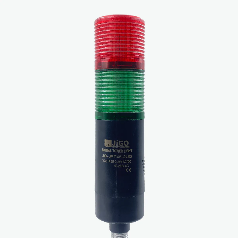 Signal Tower Light with Buzzer 2 Tier - Red and Green LED, 24V/220V AC/DC - Image 3