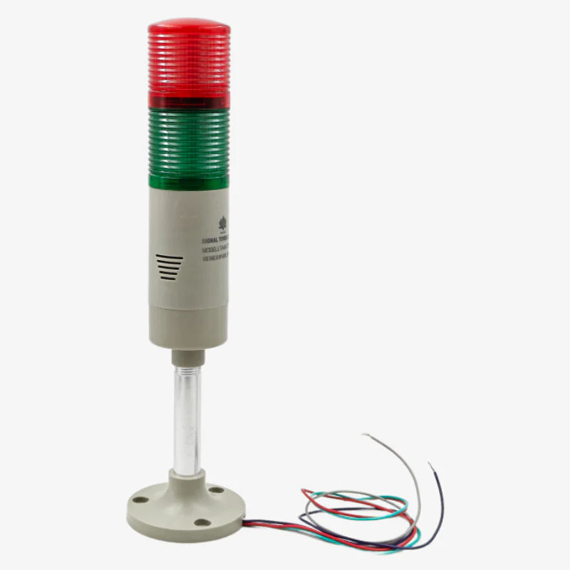 Signal Tower Light with Buzzer 2 Tier - Red and Green LED, 24V/220V AC/DC - Image 6