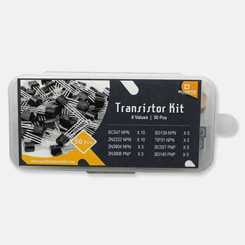 Transistor Kit for Assorted BJT Transistors- 8 Values / 50 pcs with Storage Box - Image 2