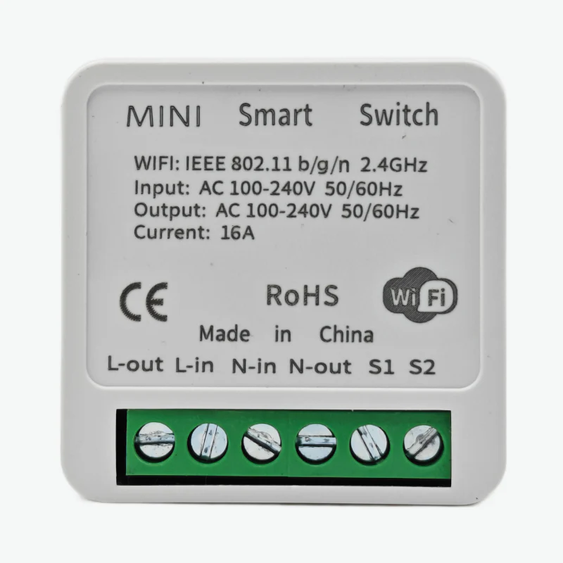 Mini Smart WiFi Timer Switch 16A - Alexa & Google Home Compatible