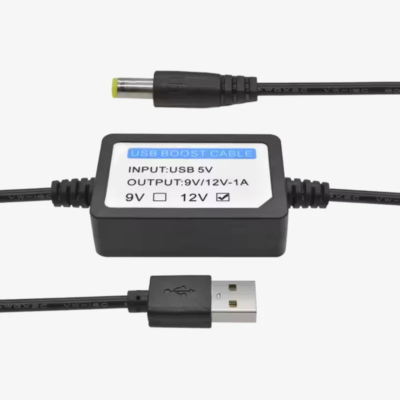 USB Power 5V 1A to 12V DC Step-Up Converter Cable with 2.1x5.5mm Connector - Image 3