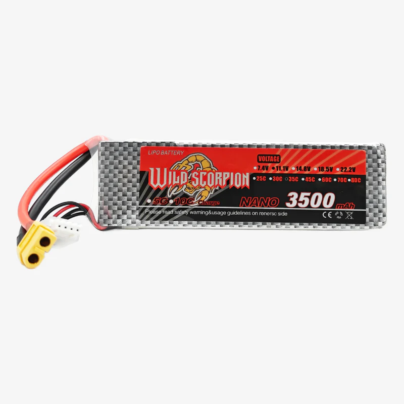 WILD SCORPION 11.1V 3500mAh 3S 35C Lithium-Polymer Rechargeable Battery - Image 2