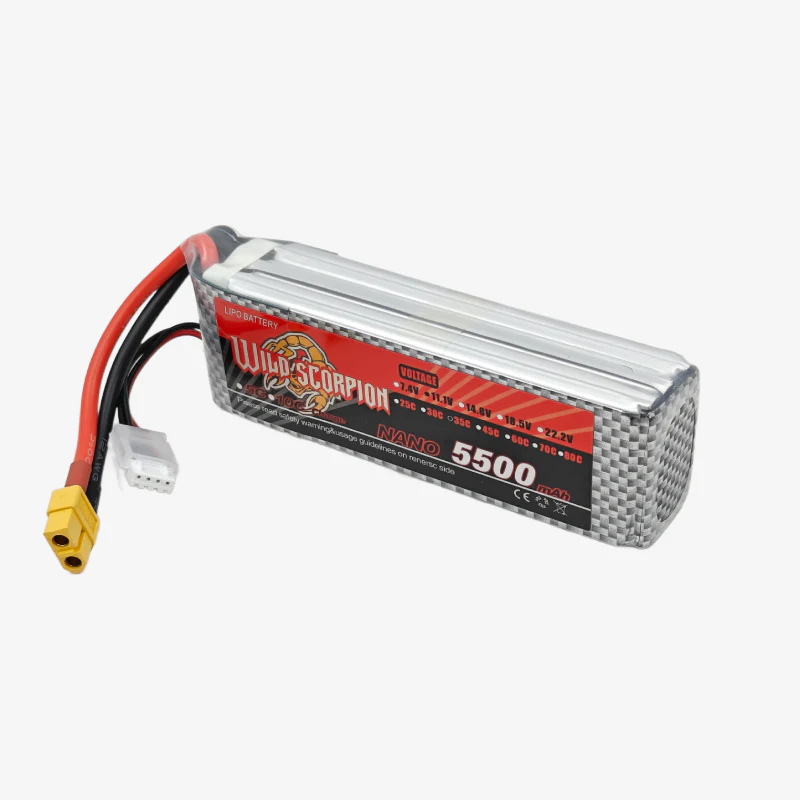 WILD SCORPION 11.1V 5500mAh 3S 35C Lithium-Polymer Rechargeable Battery - Image 3