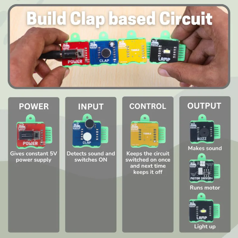 WitBlox Clap Sensor Kit - DIY Sound-Activated STEM Kit - Image 4