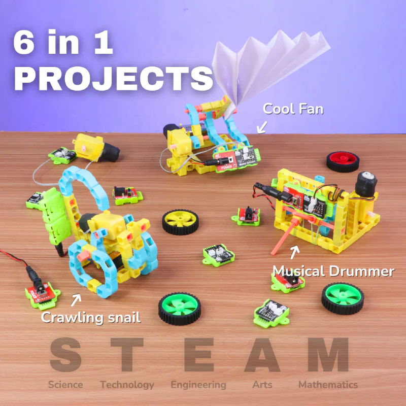 WitBlox Fun With Robots Kit - 6 in 1 Project Set (185+ Parts) - Image 2